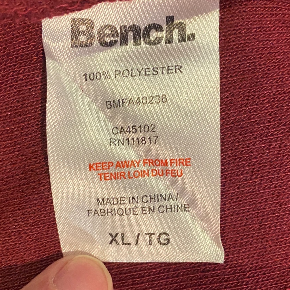 Bench Men's XL Burgundy Crewneck Knit Sweater Pullover Port Royale NWT - Picture 9 of 15